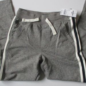 NEW - OSHKOSH BOYS GRAY NAVY PULL ON TRACK PANTS JOGGERS - SIZE 7 - NWT
